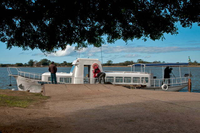  barco nas lagoas do Rio Grande do Sul, Estação Ecológica do Taim.